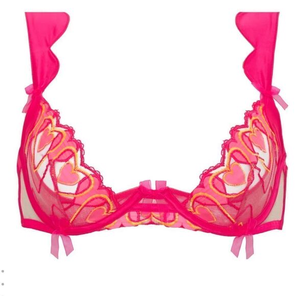 For Love and Lemons Graphic Hearts Bra - Picture 3 of 5